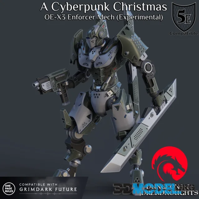 OE-X3 Enforcer Mech – Printable