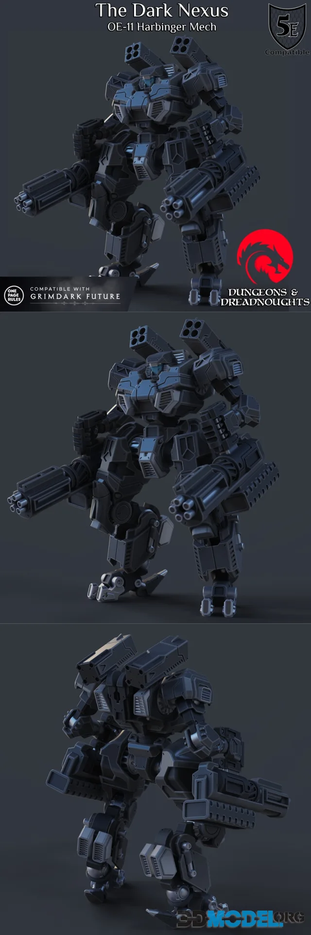 OE-11 Harbinger Assault Mech – Printable