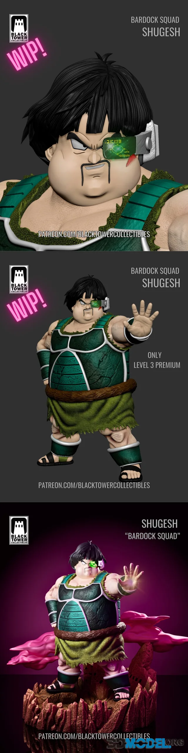 Black Tower Collectibles - Shugesh Escuadon de Bardock – Printable