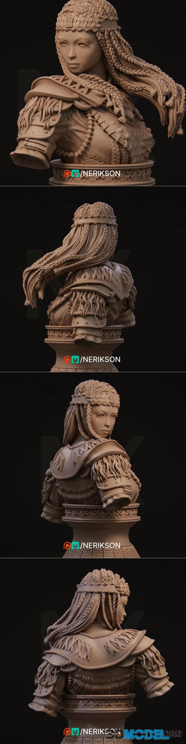 Nerikson - Tuya Bust With Helmet – Printable