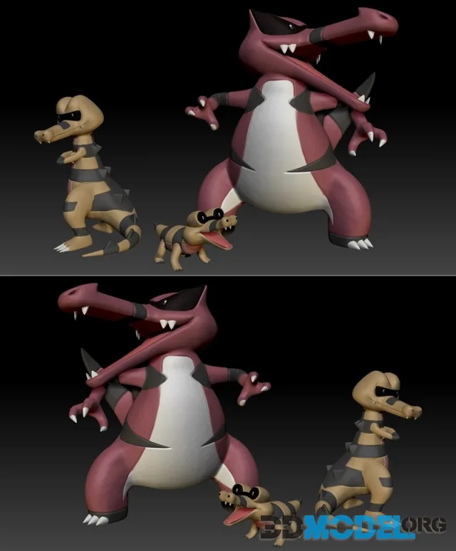 Pokemon Sandile Krokorok Krookodile – Printable