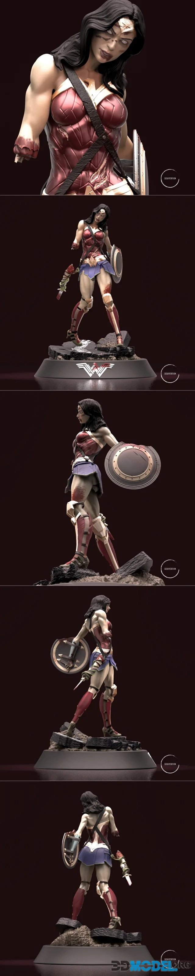 Zombie Wonder Woman – Printable