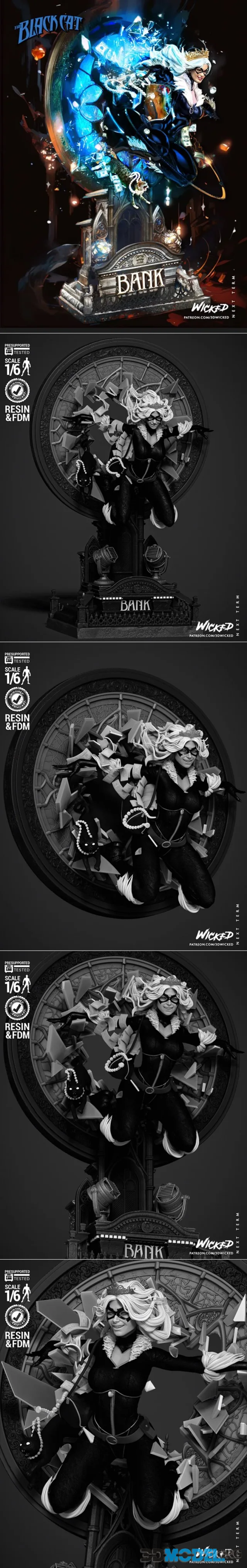 WICKED - Black Cat Sculpture – Printable