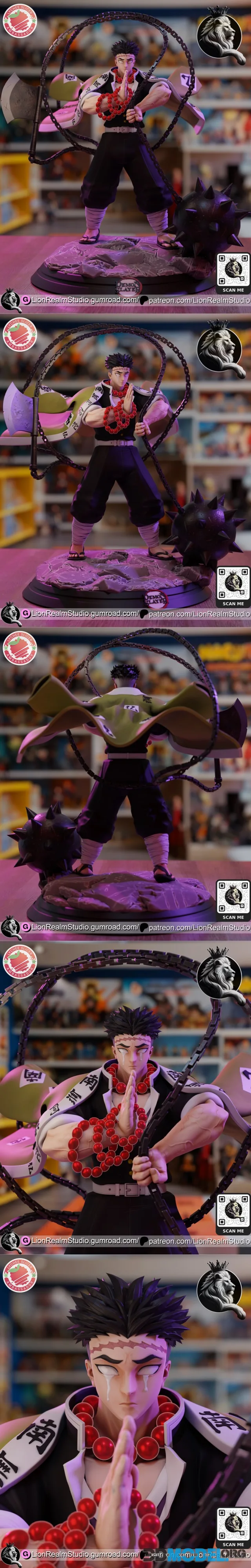 LionRealm Studio - Gyomei from Demon Slayer – Printable