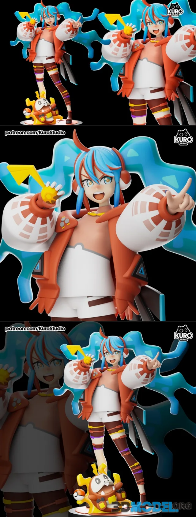 Kuro Figures - Fire Miku – Printable