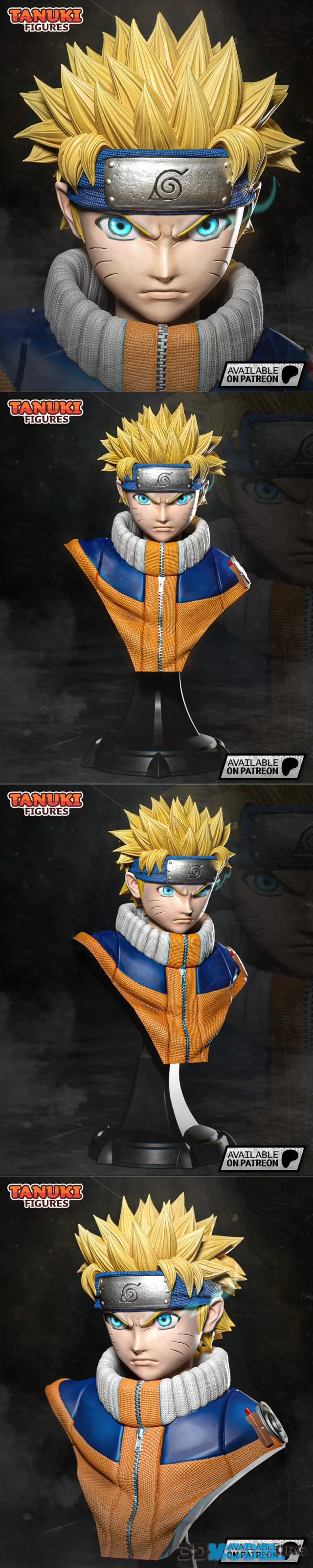 Tanuki Figures - Naruto Bust – Printable