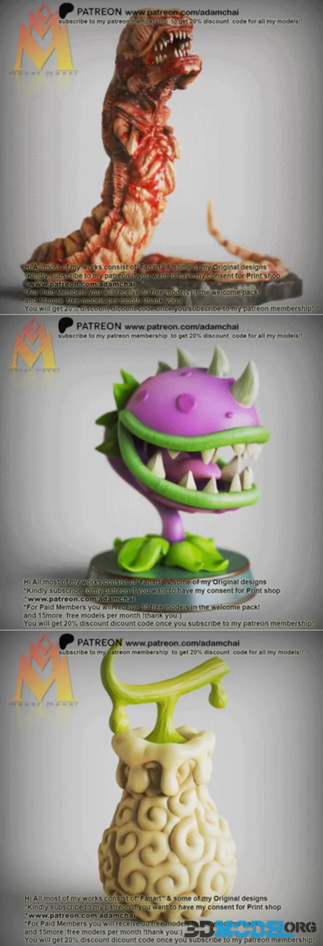 Chestburster and Chomper and Doru-Doru-No-mi – Printable