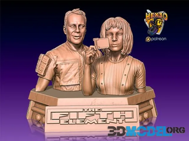 Hex3D - Multipass Diorama V2 Double Bust – Printable