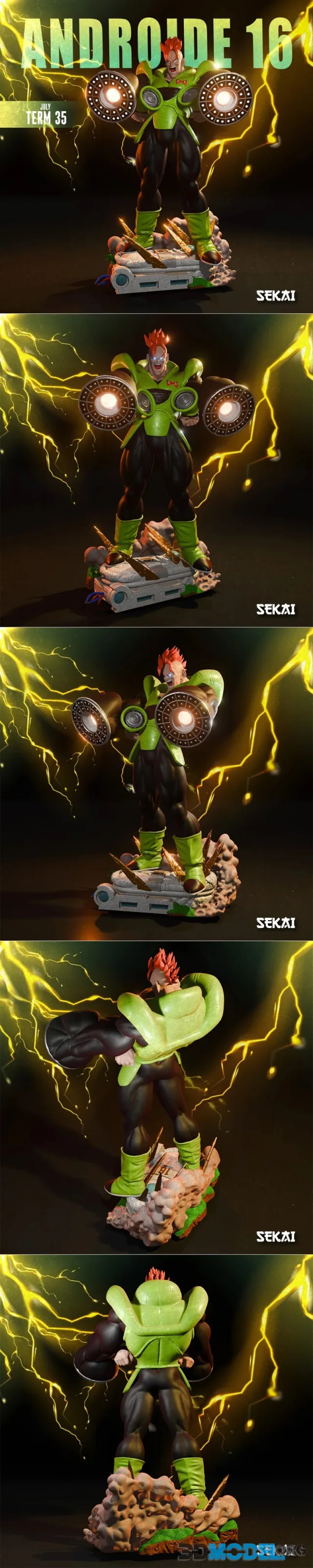 Sekai - Androide 16 Sculpture and Bust – Printable