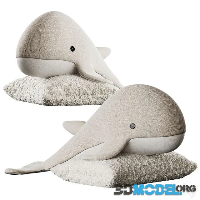 Cute plush whale
