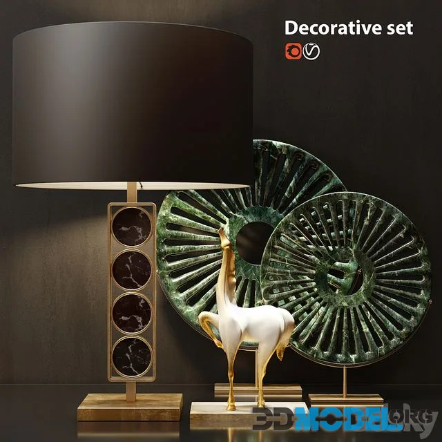 Decorative set (with table lamp)