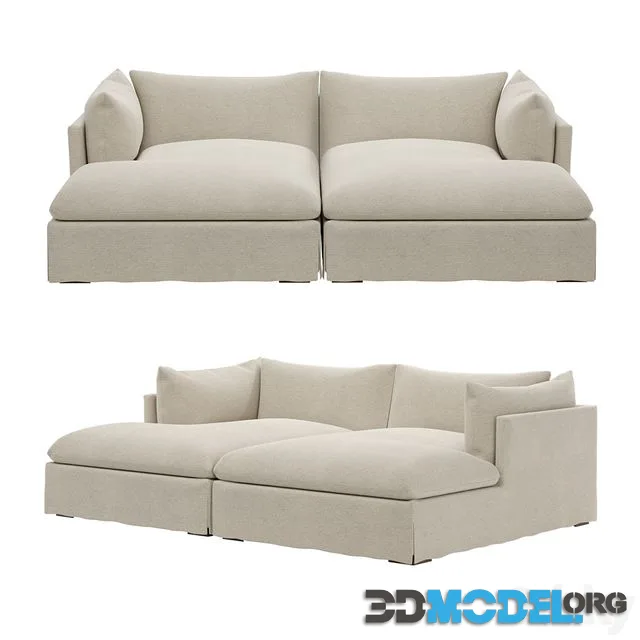 Four Hands Atelier Habitat Double Chaise Sectional