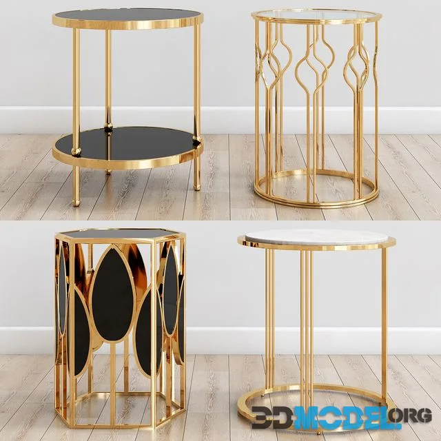 Gold side tables