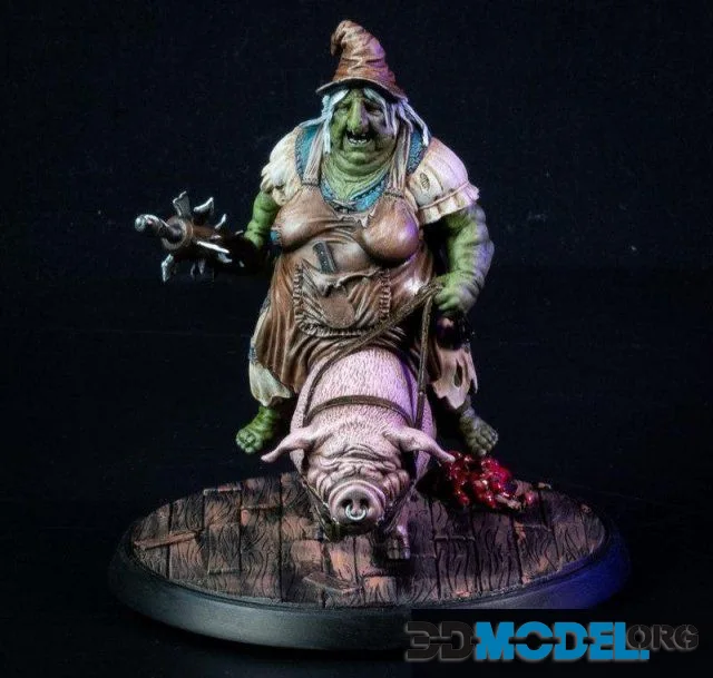 Green Hag Mounted