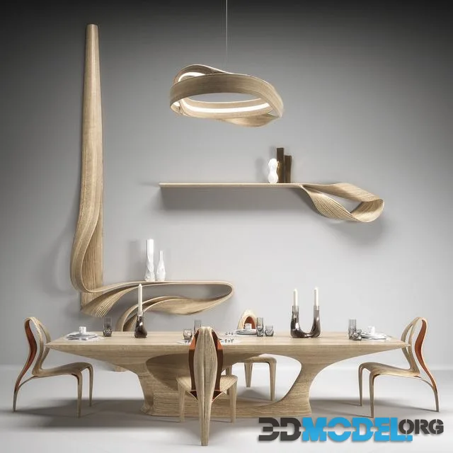 Joseph Walsh and Zaha Hadid Dining Set