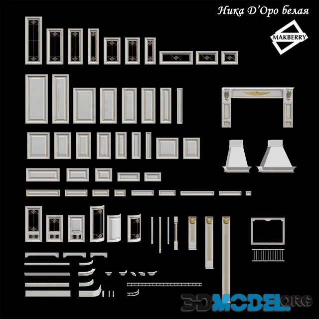 Kitchen Nick D'Oro White. Lineup elements collection