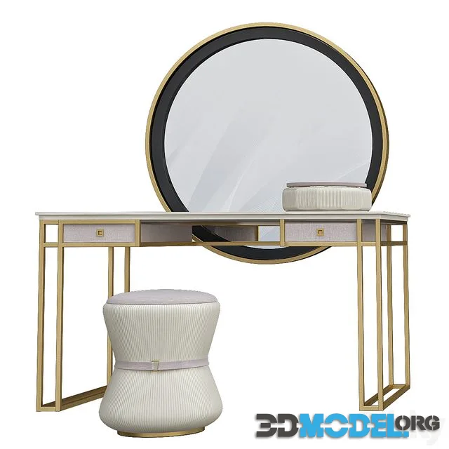Metal vanity table