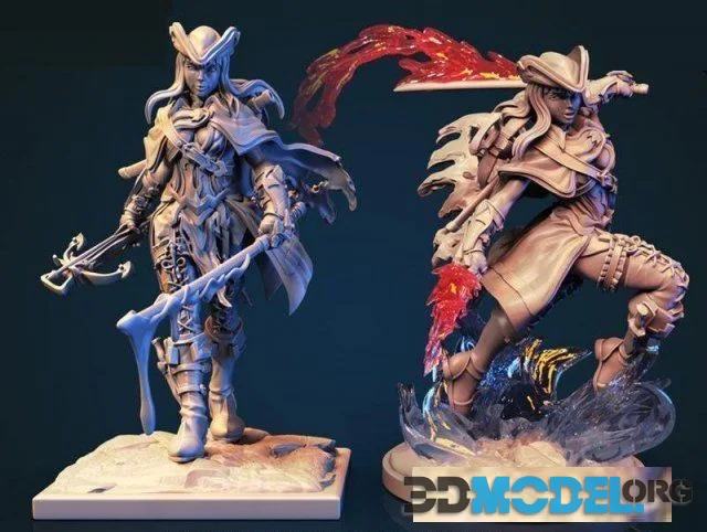 Naisette The Demon Hunter – Idle and Action Pose