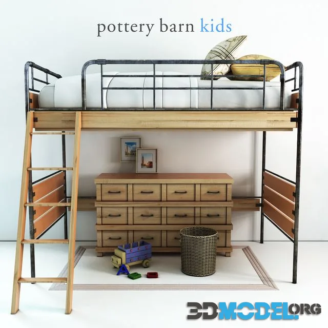 Pottery barn, Owen Twin Loft Bed – 1