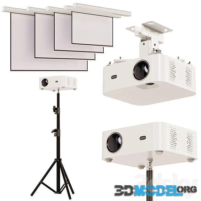 Xiaomi wanbo projector and projection screens