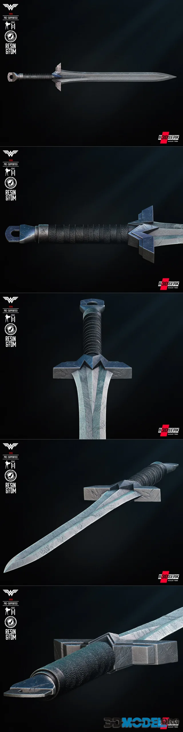 B3DSERK - Wondergirl Sword – Printable