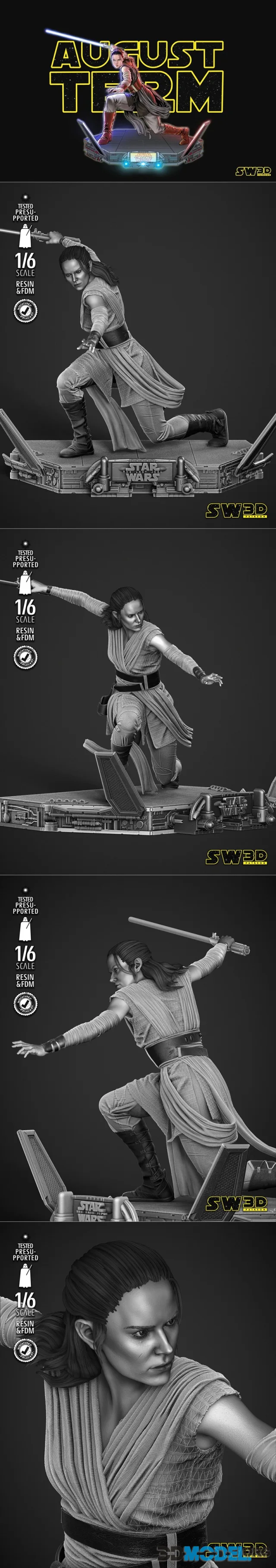 SW3D - Rey Sculpture – Printable