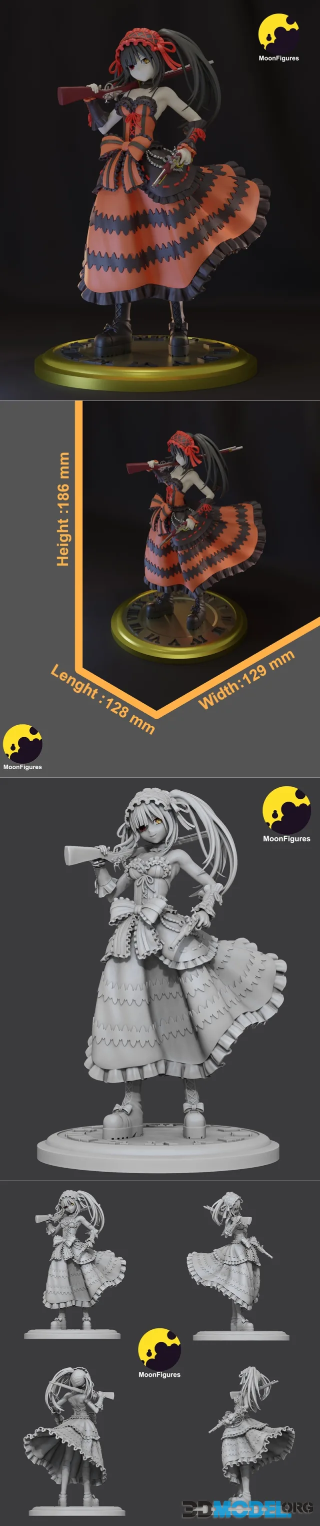Moon Figures - Kurumi Tokisaki – Printable