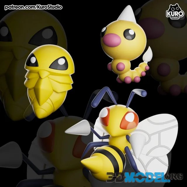 Kuro Studio - Weedle - Kakuba - Beedril – Printable