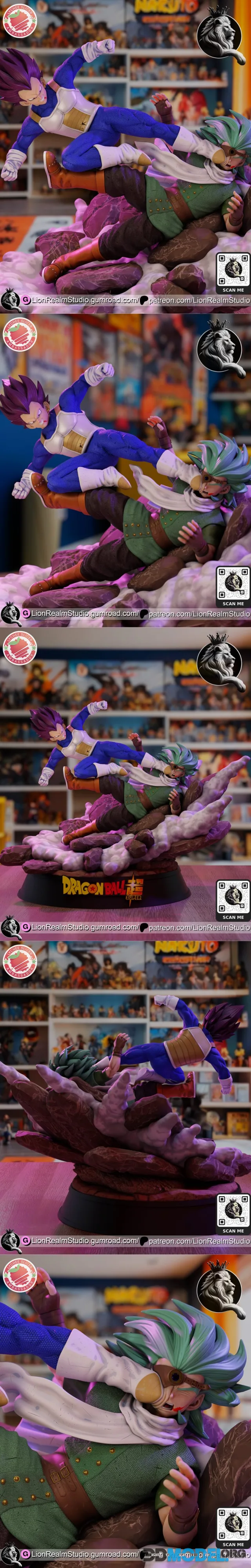 Lion Realm Studioo - Vegeta Ultra Ego vs Granolah - Dragon Ball Super – Printable