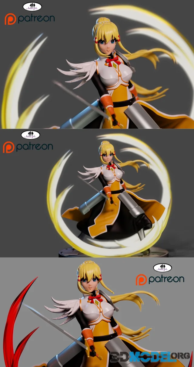 Anime Girls - Darkness (Kono Suba) – Printable