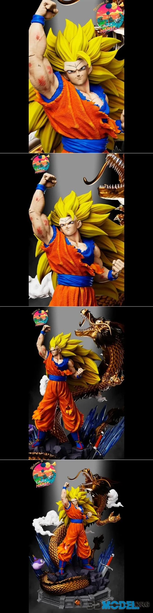 Goku Super Saiyan 3 Dragon Fist - Namek Studio – Printable