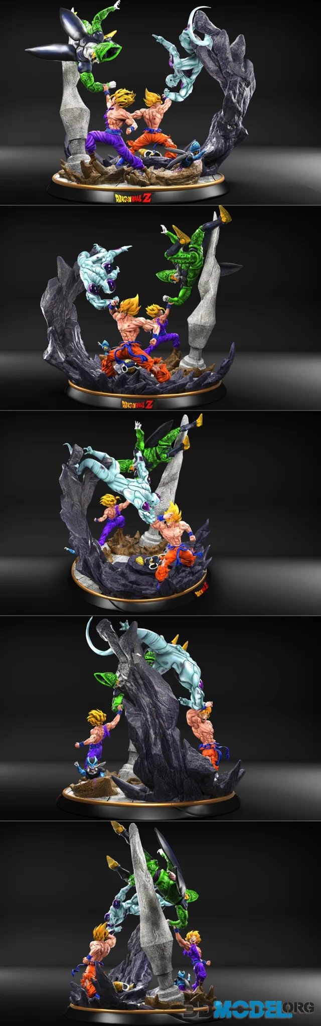 Goku vs Freezer & Gohan vs Cell - Diorama - Davide Gordon – Printable