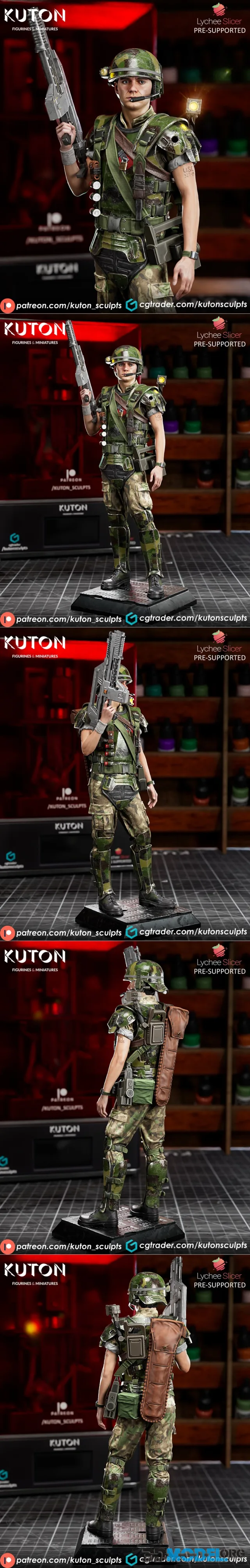 Kuton Figurines - Corporal Hicks – Printable