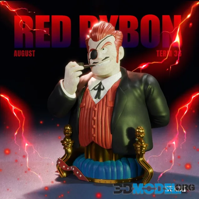 Sekai - Red Rybon Bust – Printable