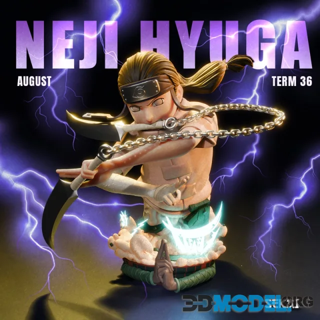 Sekai - Neji Hyuga Bust – Printable