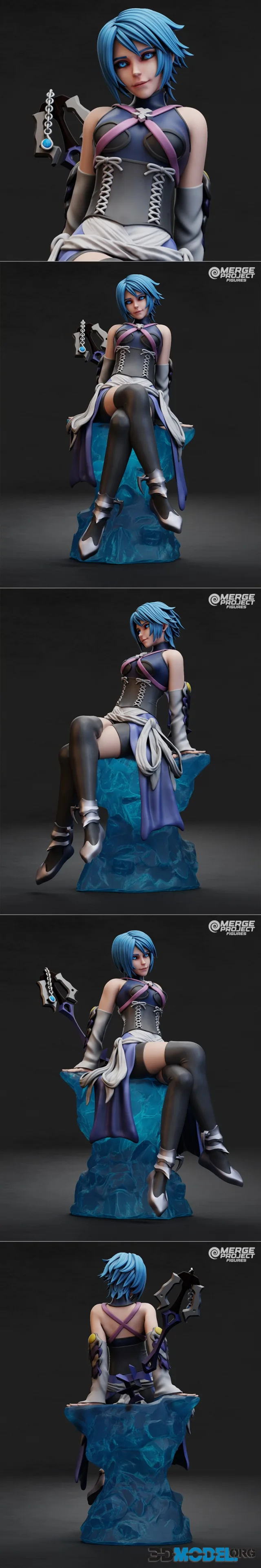 Merge Project Figures - Aqua - Kingdom Hearts – Printable