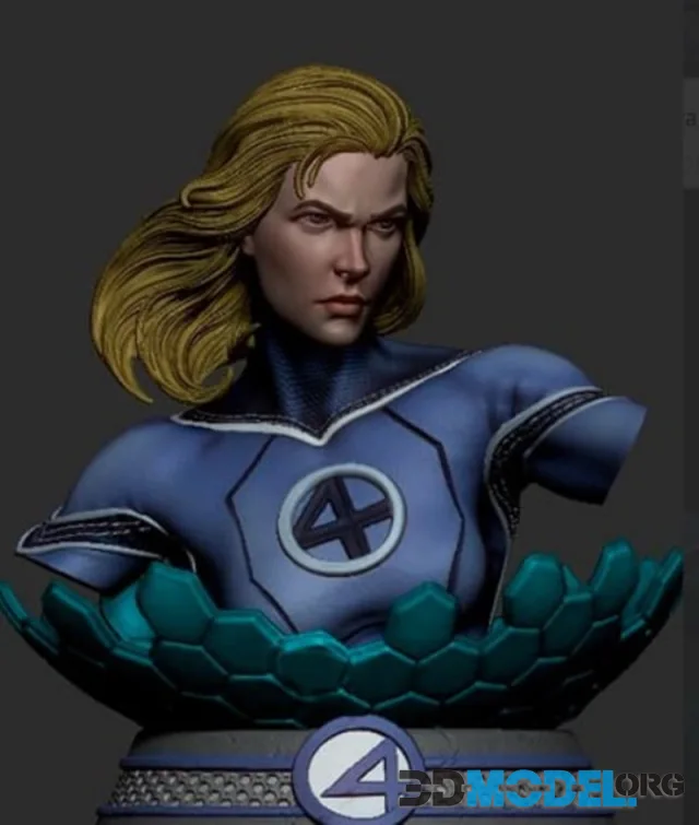 3D Mind - Invisible Woman Bust – Printable