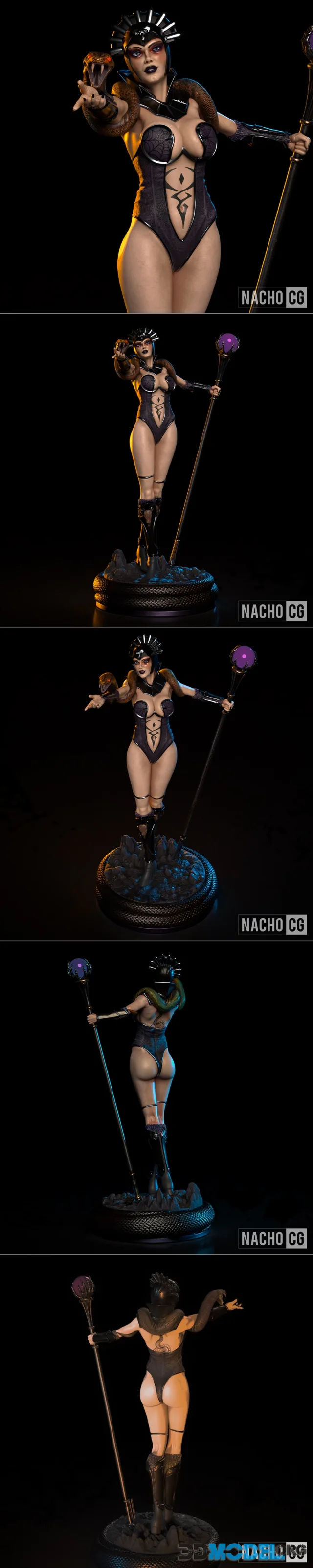 Fan Art - Evil-Lyn from MOTU Statue – Printable