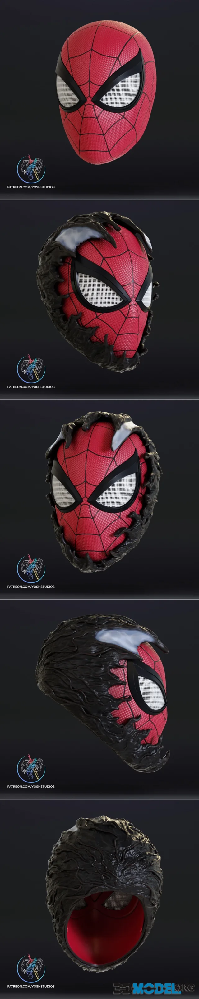 Spiderman becoming venom mask – Printable