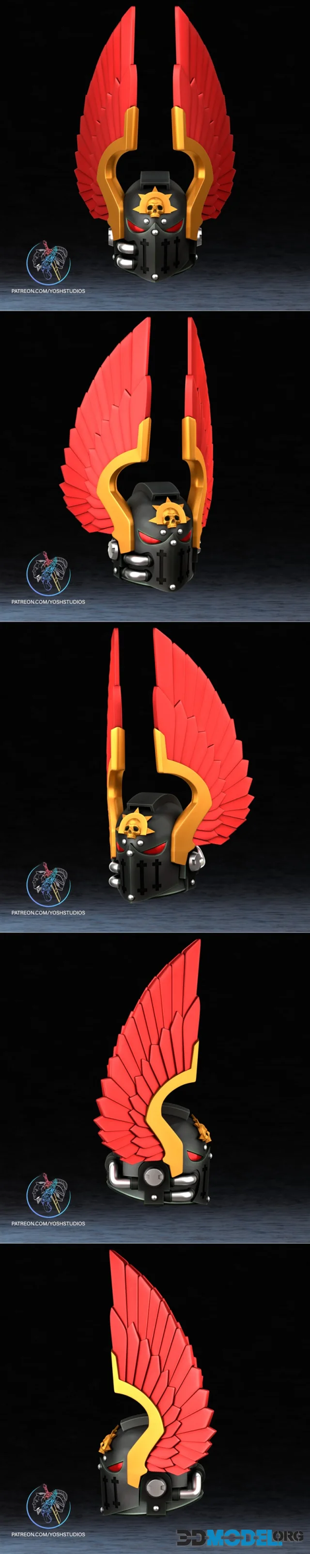 Lion El Johnson 40K helmet – Printable