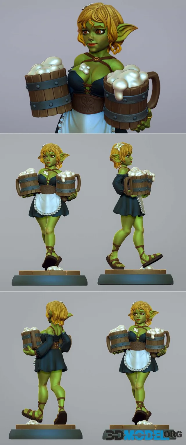Tavern goblin girl – Printable
