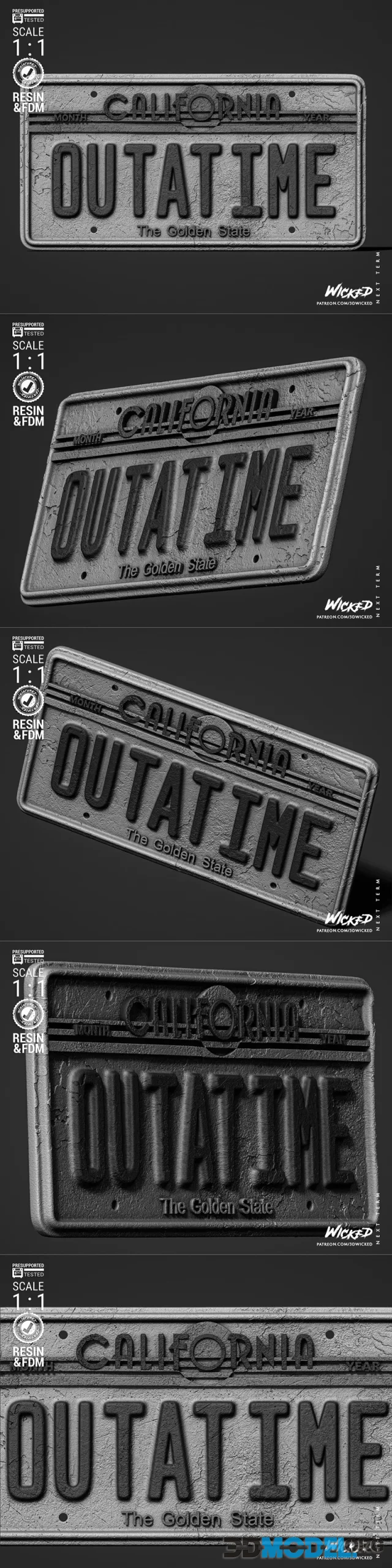 WICKED - Back To The Future License Plate With Logo – Printable