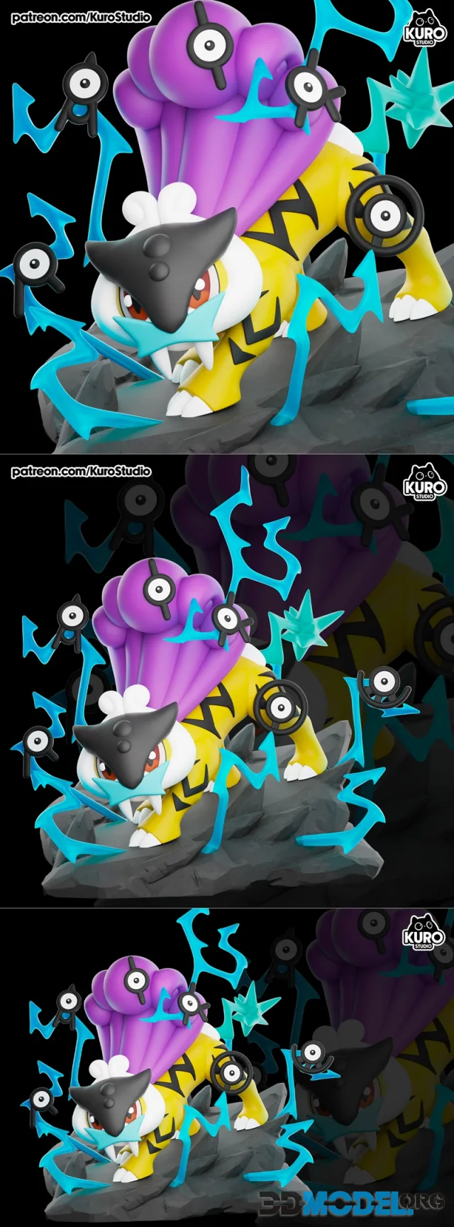 Kuro Studio - Chibi Raikou Unown - Pokemon – Printable