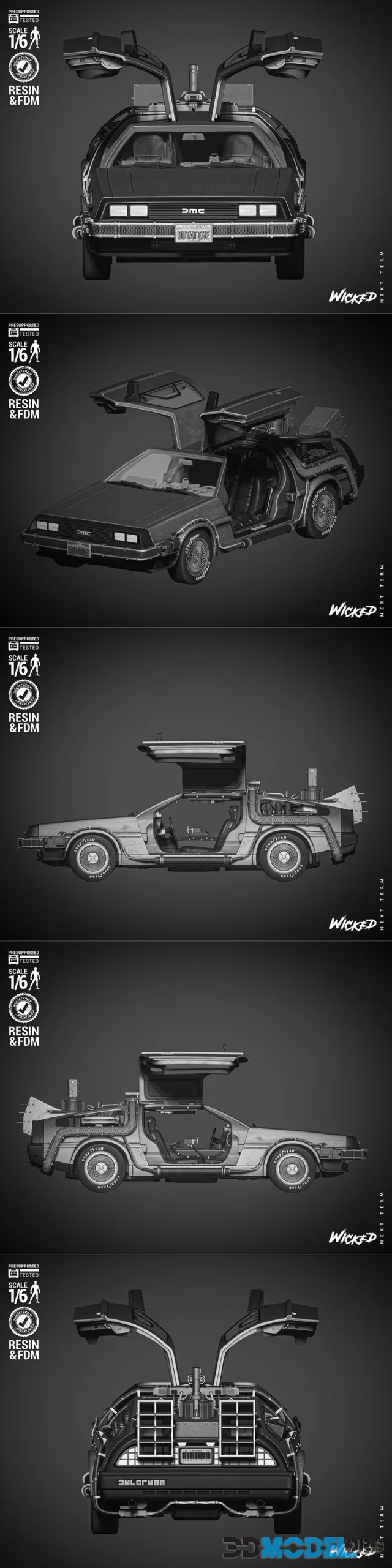 WICKED - DeLorean Sculpture – Printable