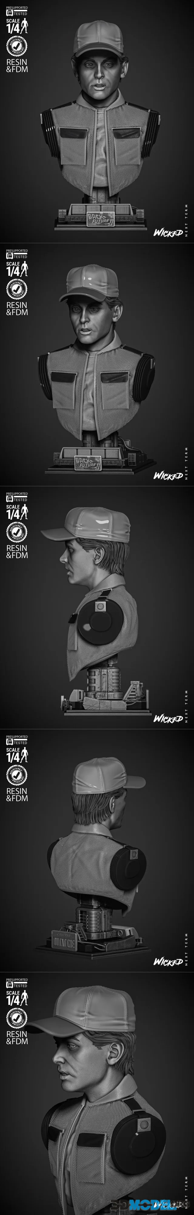 WICKED - Marty McFly Bust Portrait – Printable