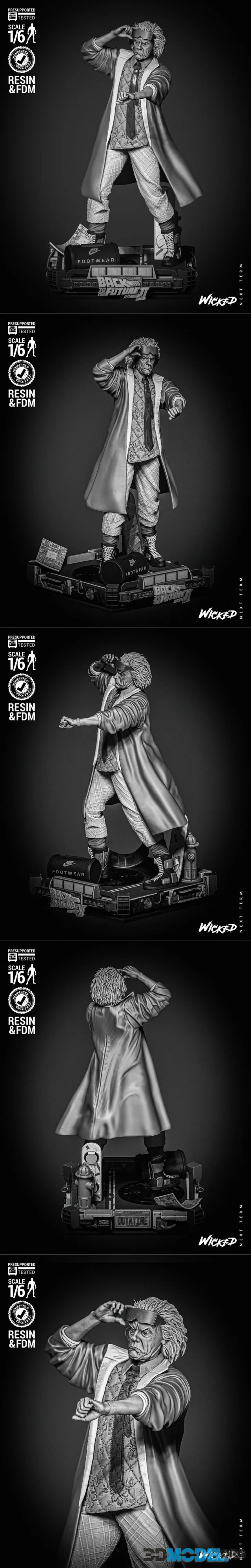 WICKED - Dr. Emmett Brown Sculpture – Printable