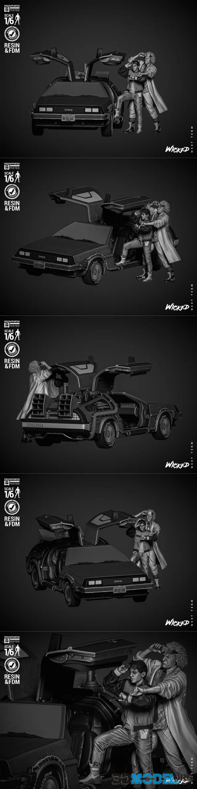 WICKED - Back To The Future Diorama Delorean – Printable
