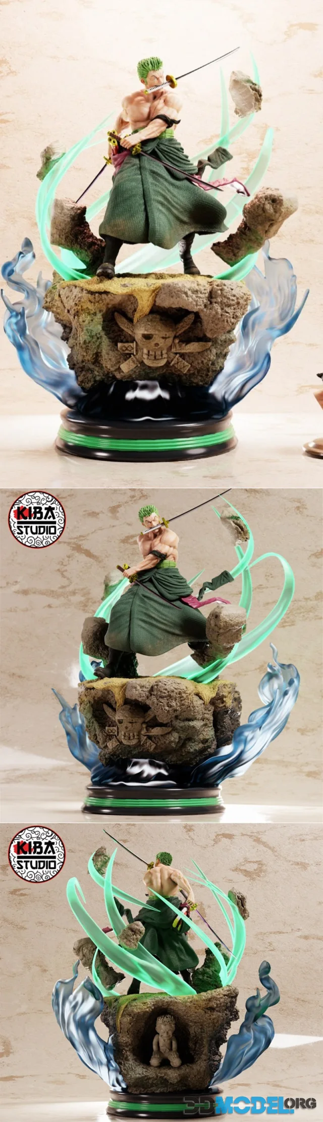 Kiba Studio - Roronoa Zoro The King of Hell and Bust – Printable