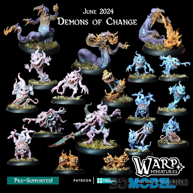 Warp Miniatures - Demons of Change – Printable
