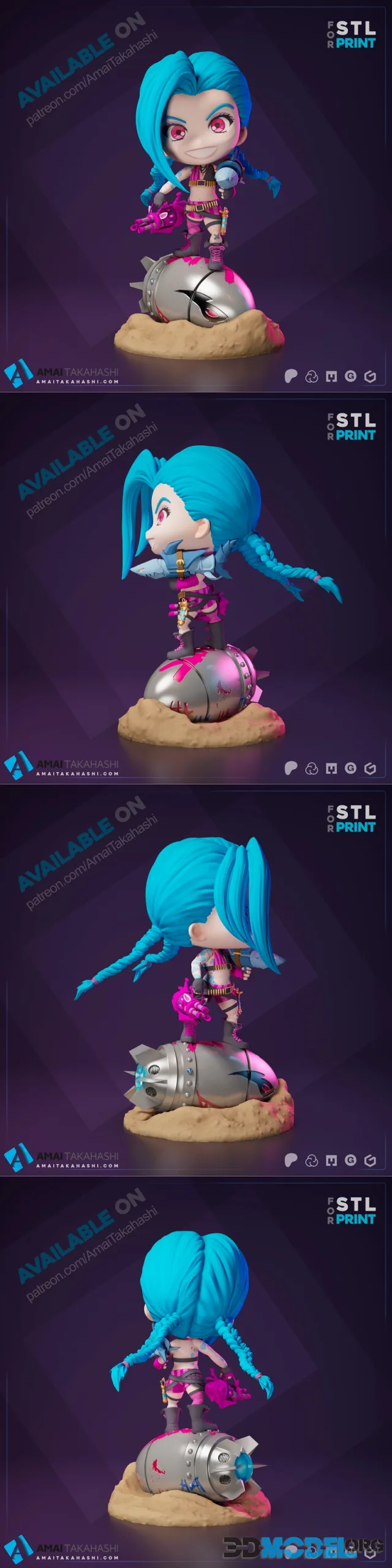 Jinx Chibi - League of Legends – Printable